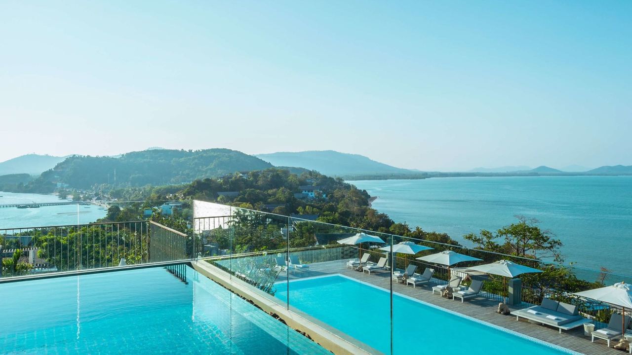 The infinity pool of COMO Point Yamu above Phang Nga Bay